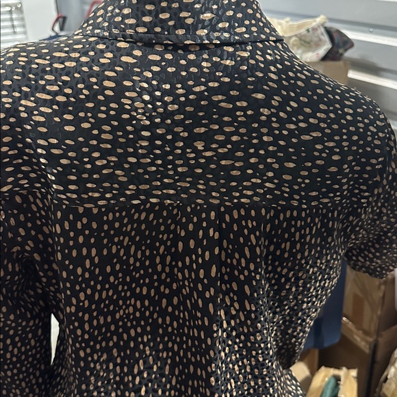 Liverpool Women's Blouse in Black and Gold Pattern - Picture 3 of 6